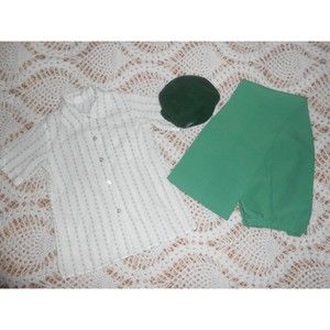 Vtg GIRL SCOUTS Uniform Size 12 Beret Kangol 100% Wool USA Halloween Costume EUC